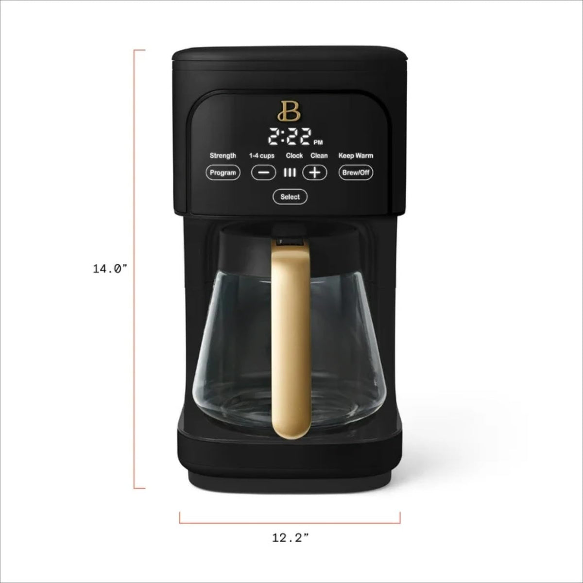 Programmable 12-Cup Drip Coffee Machine with Glass Carafe O3366
