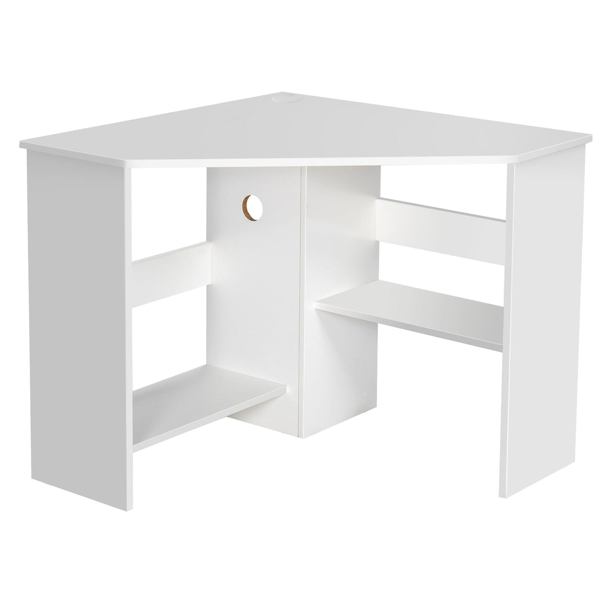 White Compact Corner Desk U189