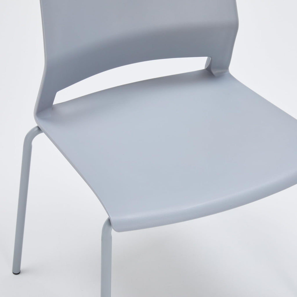 Grey Stacking Guest Chairs Set of 4 W784