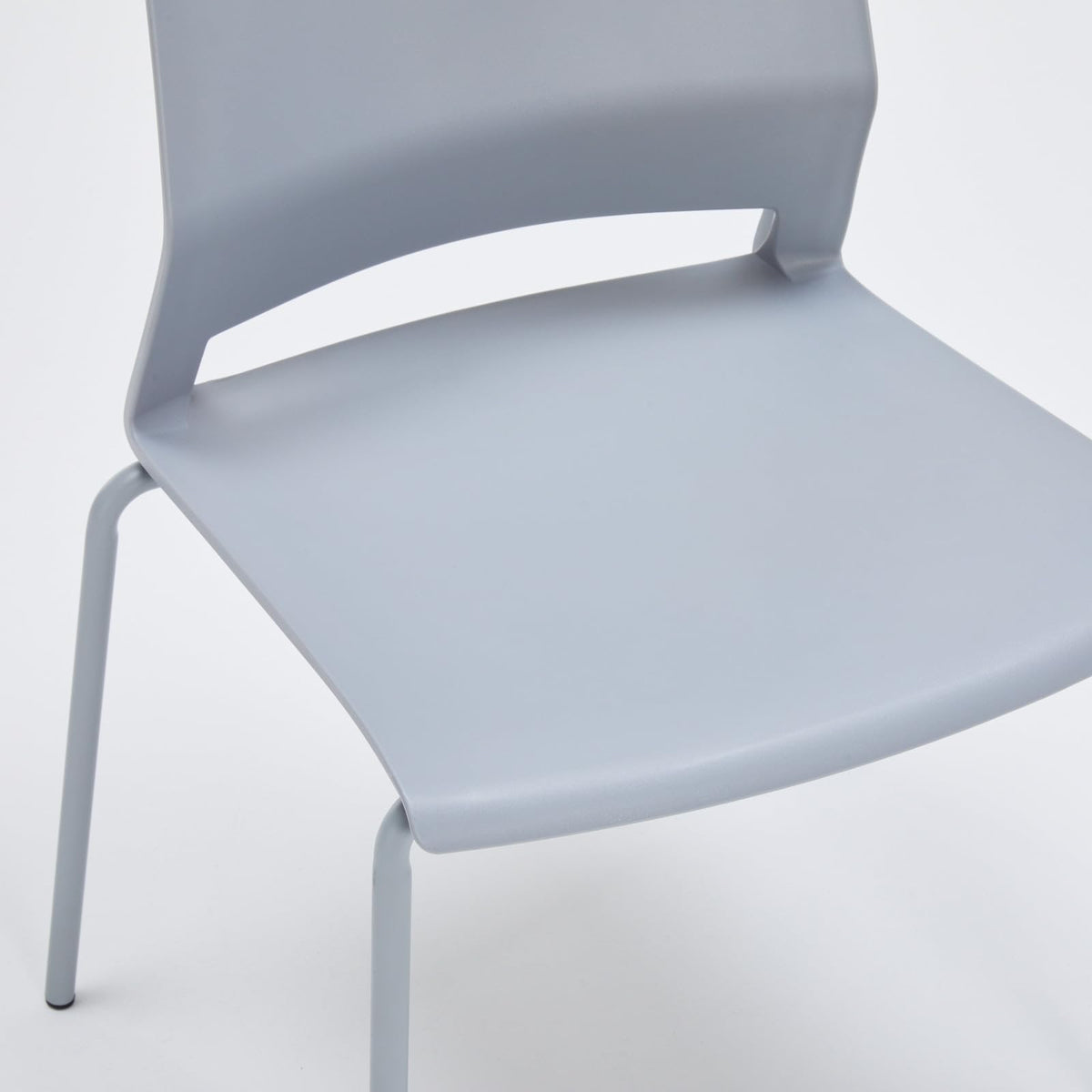 Grey Stacking Guest Chairs Set of 4 W784
