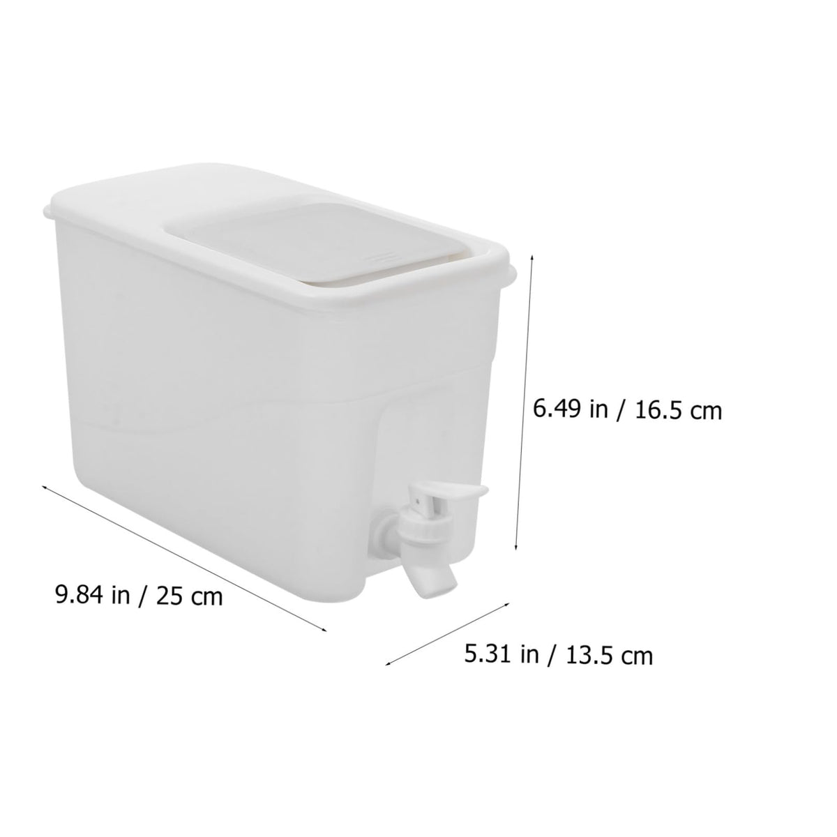 White PP Water Jug with Faucet V500655