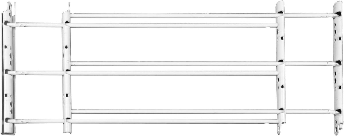 White 3-Bars Adjustable Width Window Safety Guard G7771