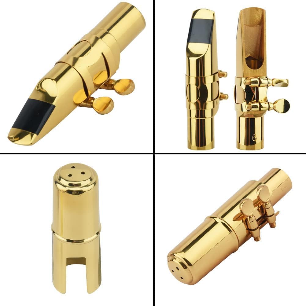 Alto Sax Saxophone Mouthpiece with Cap & Ligatures Brass Metal 5C G9102