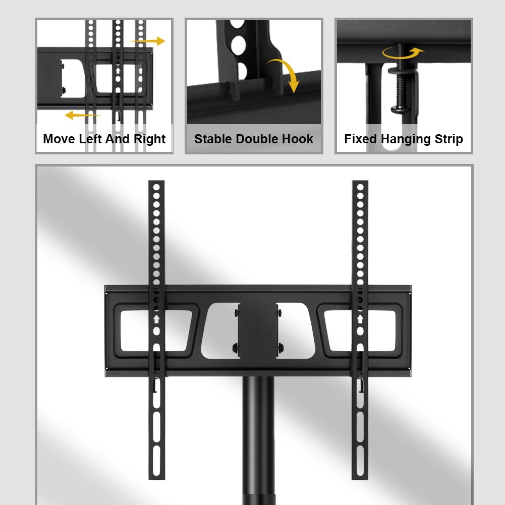 Mobile TV Cart Rolling TV Stand for 23-65 Inch Flat Panel Curved Screen TVs J5061