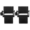 2 Pcs Folding Stadium Seat with Back Support and Cushion W405374