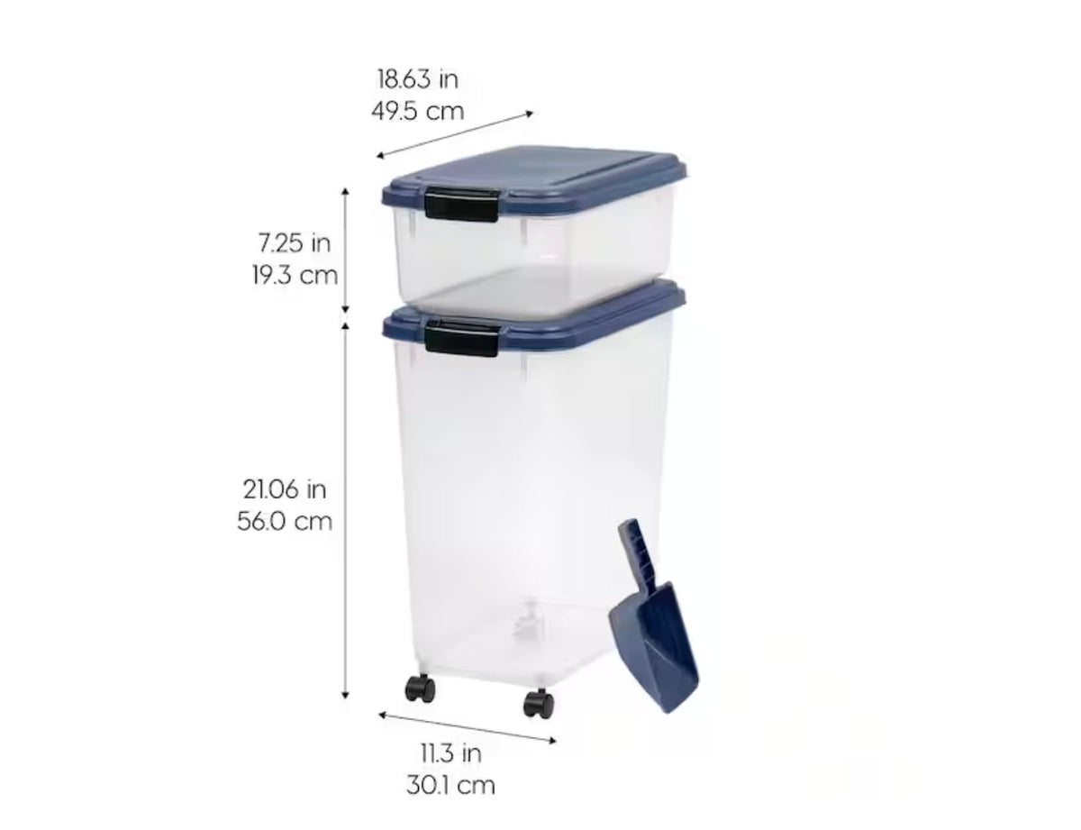 54-Pound Airtight Pet Food Storage with Scoop N78467