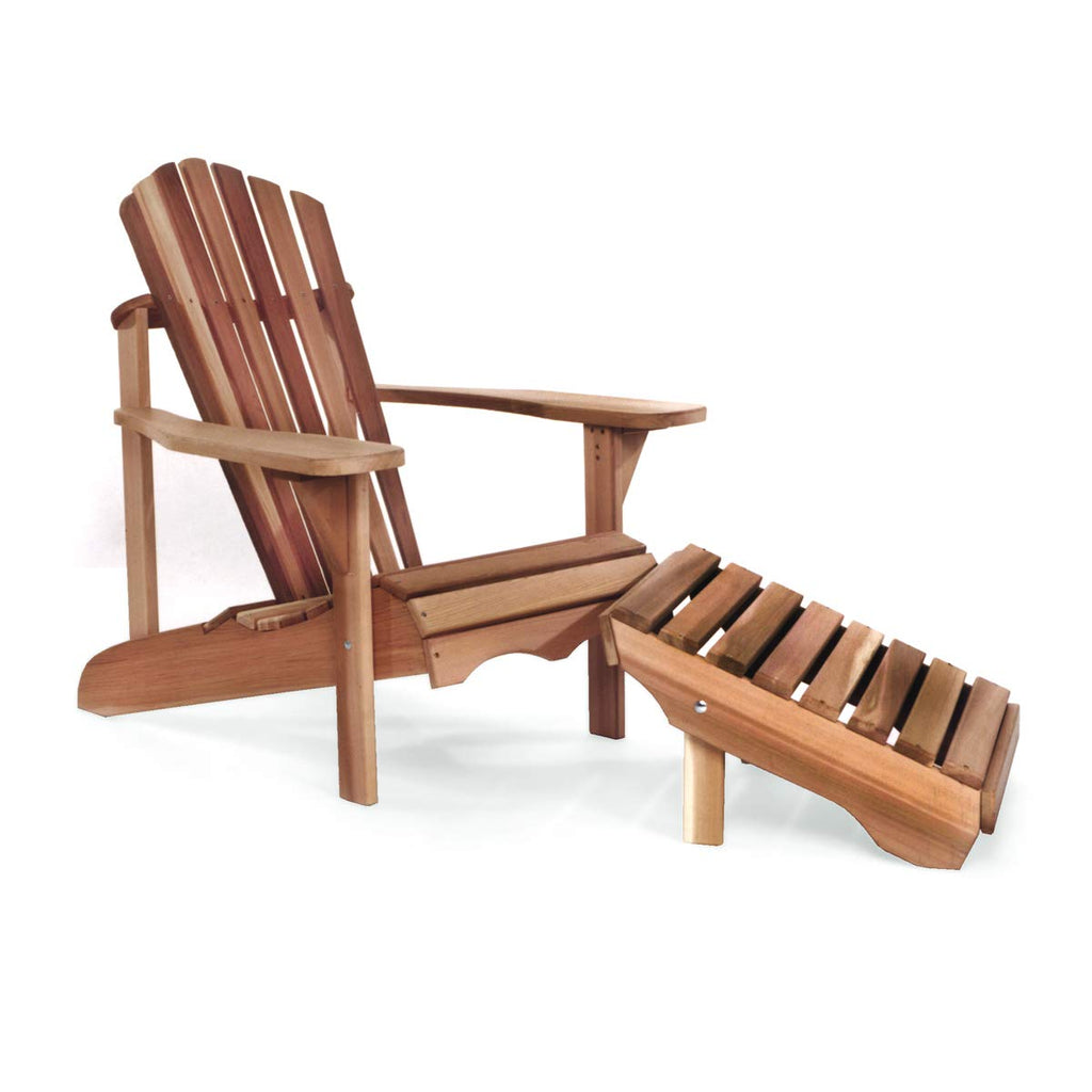 Adirondack Cedar Patio Chair & Ottoman U50197