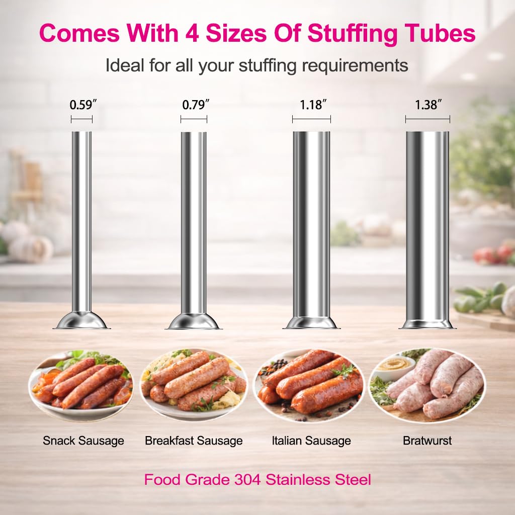 Manual Sausage Stuffer 11lbs/5L Vertical 4 Tubes B19909