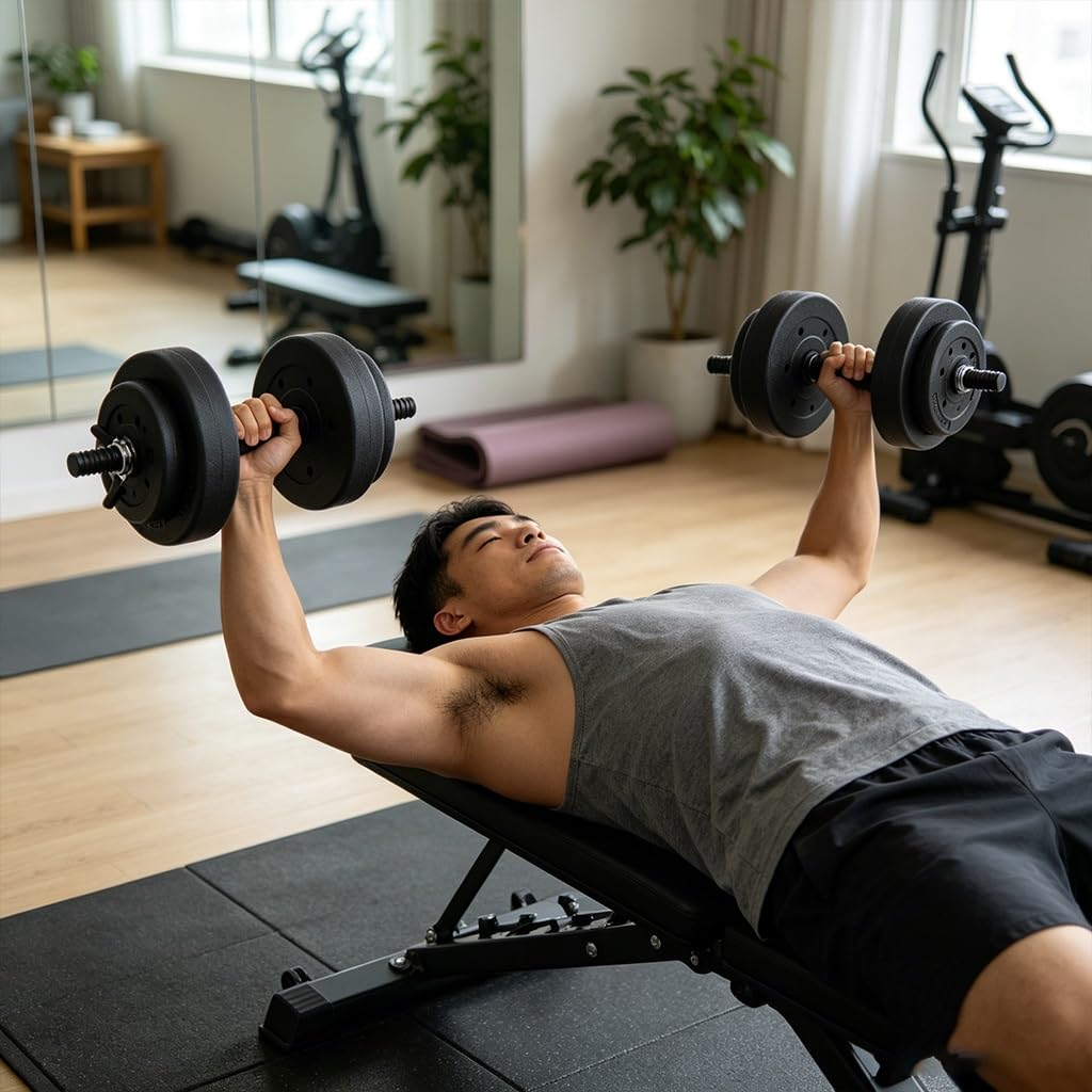 40 LBS Adjustable Vinyl Dumbbell Set T625