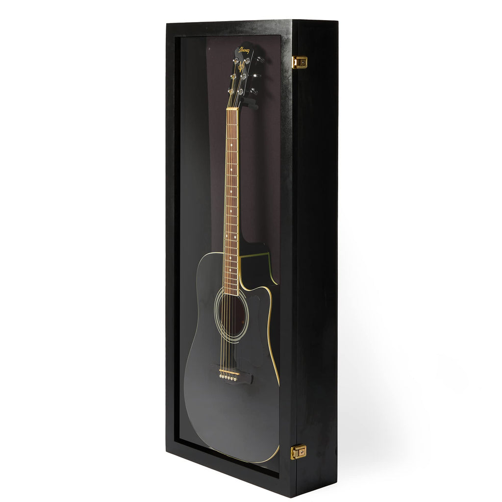 Acoustic Guitar Display Case Wall Mount Black X59475