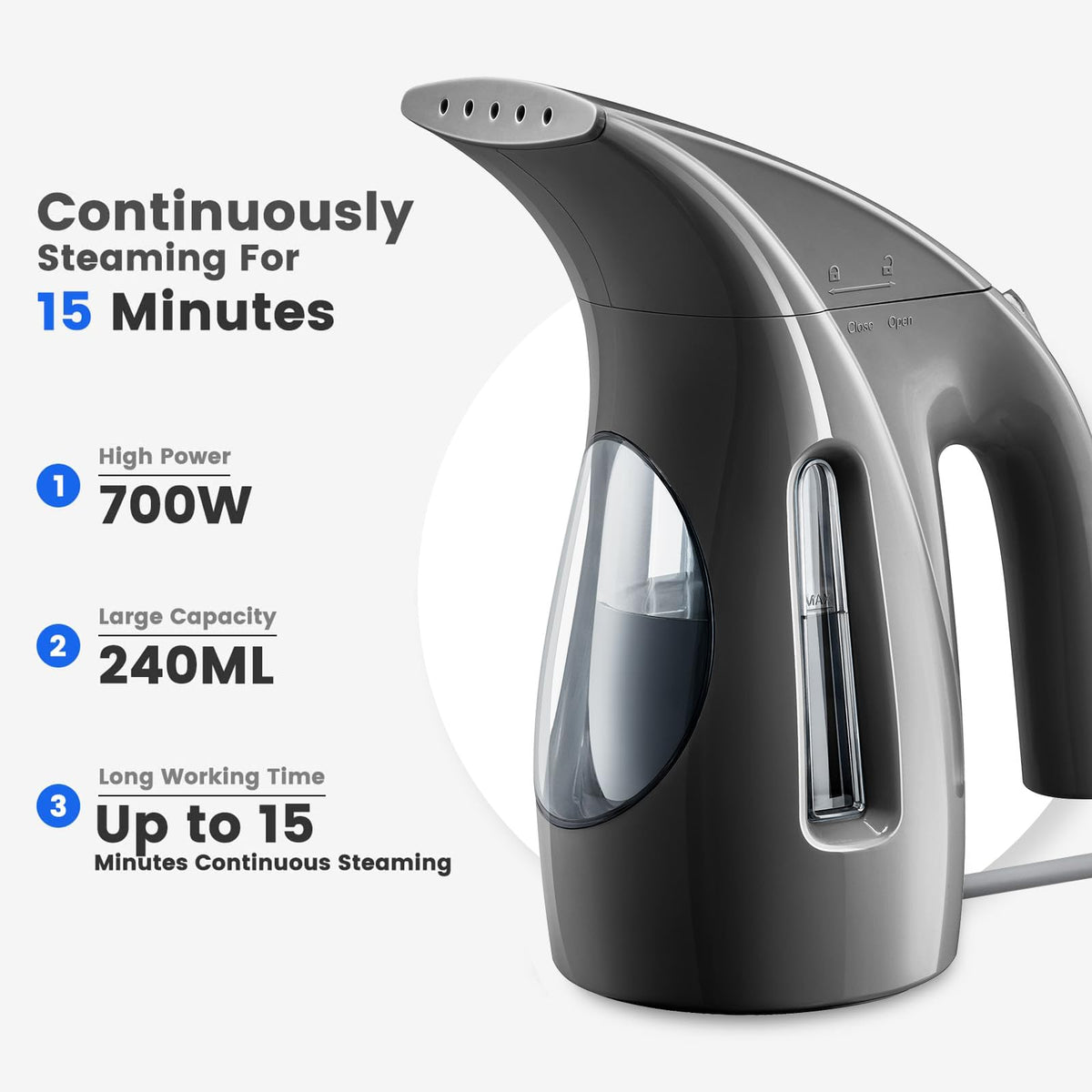 Portable Handheld 240ml 700W Clothes Steamer E950662