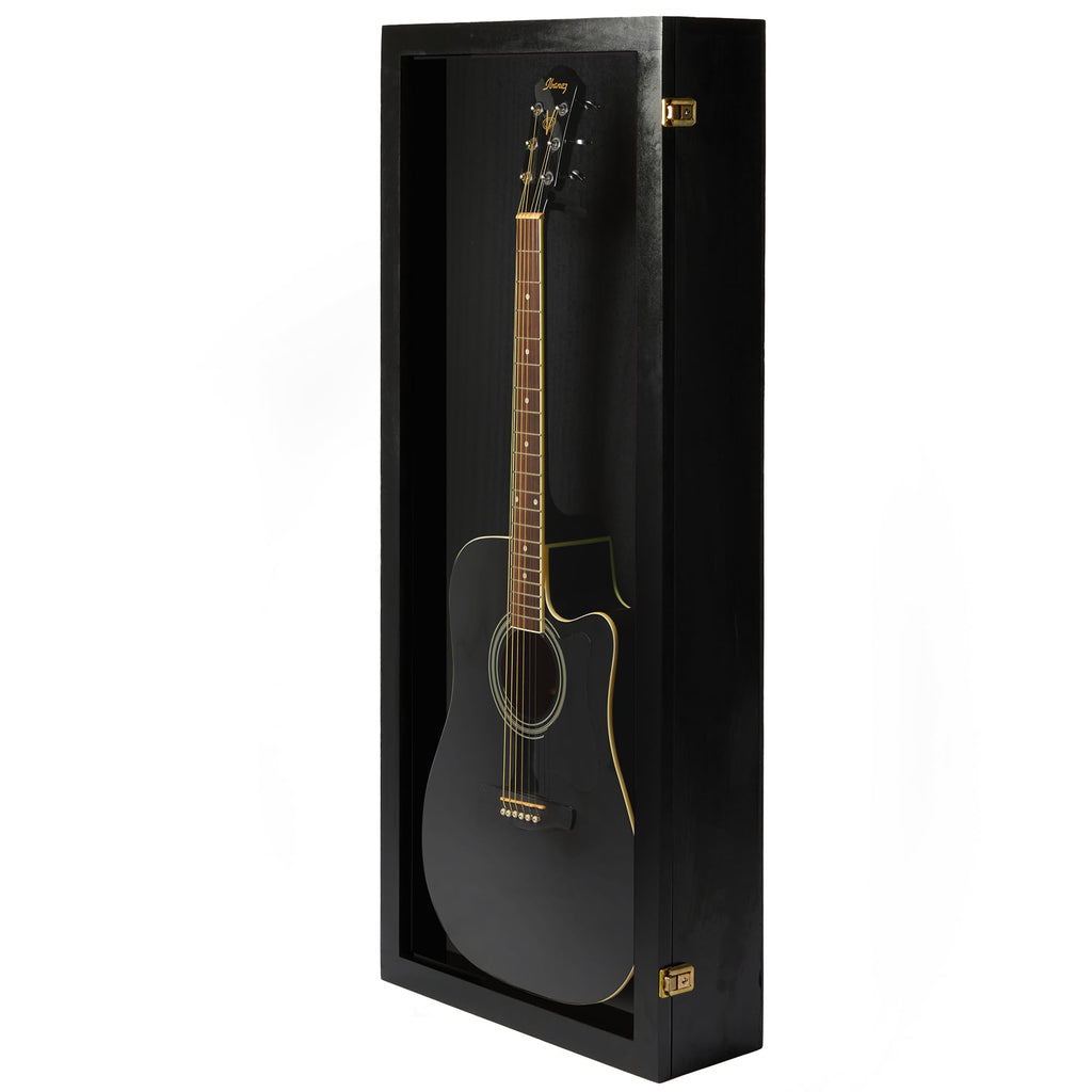 Acoustic Guitar Display Case Wall Mount Black X59475