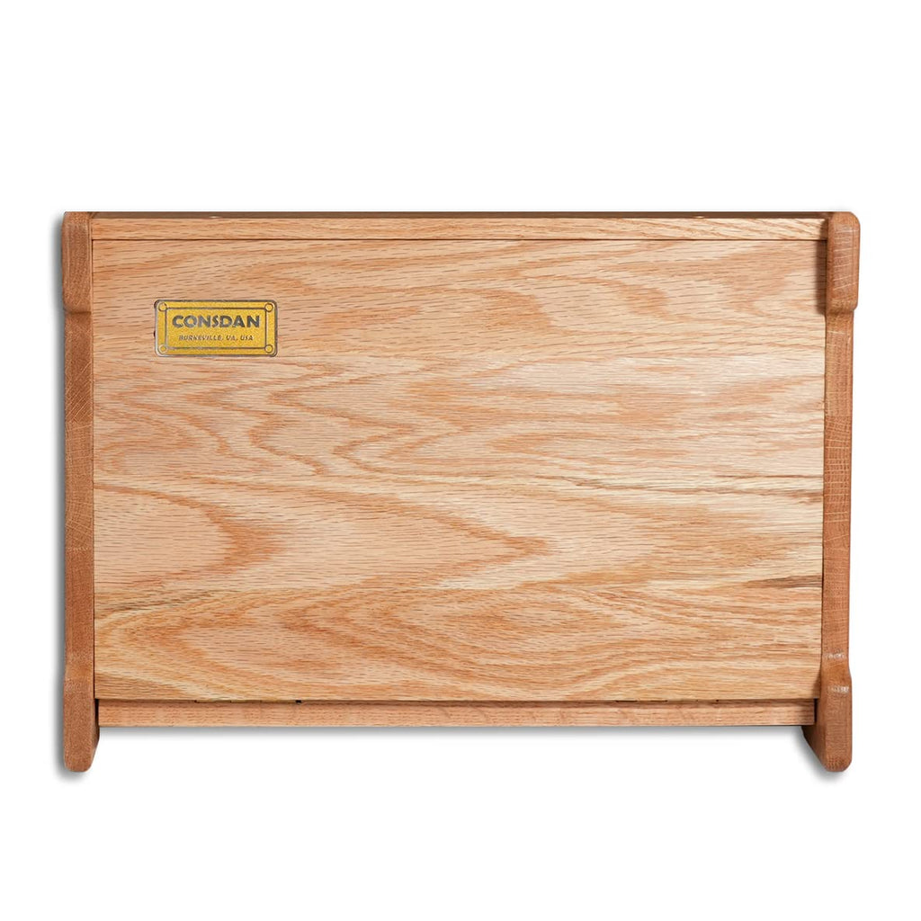Solid Wood Oak Bread Box with Clear Window Y187881