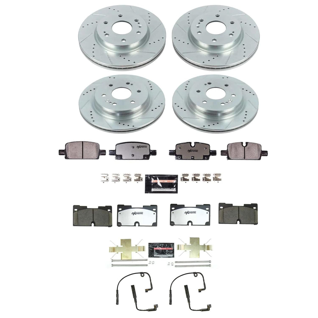 Front & Rear Brake Pad & Rotor Kit X498