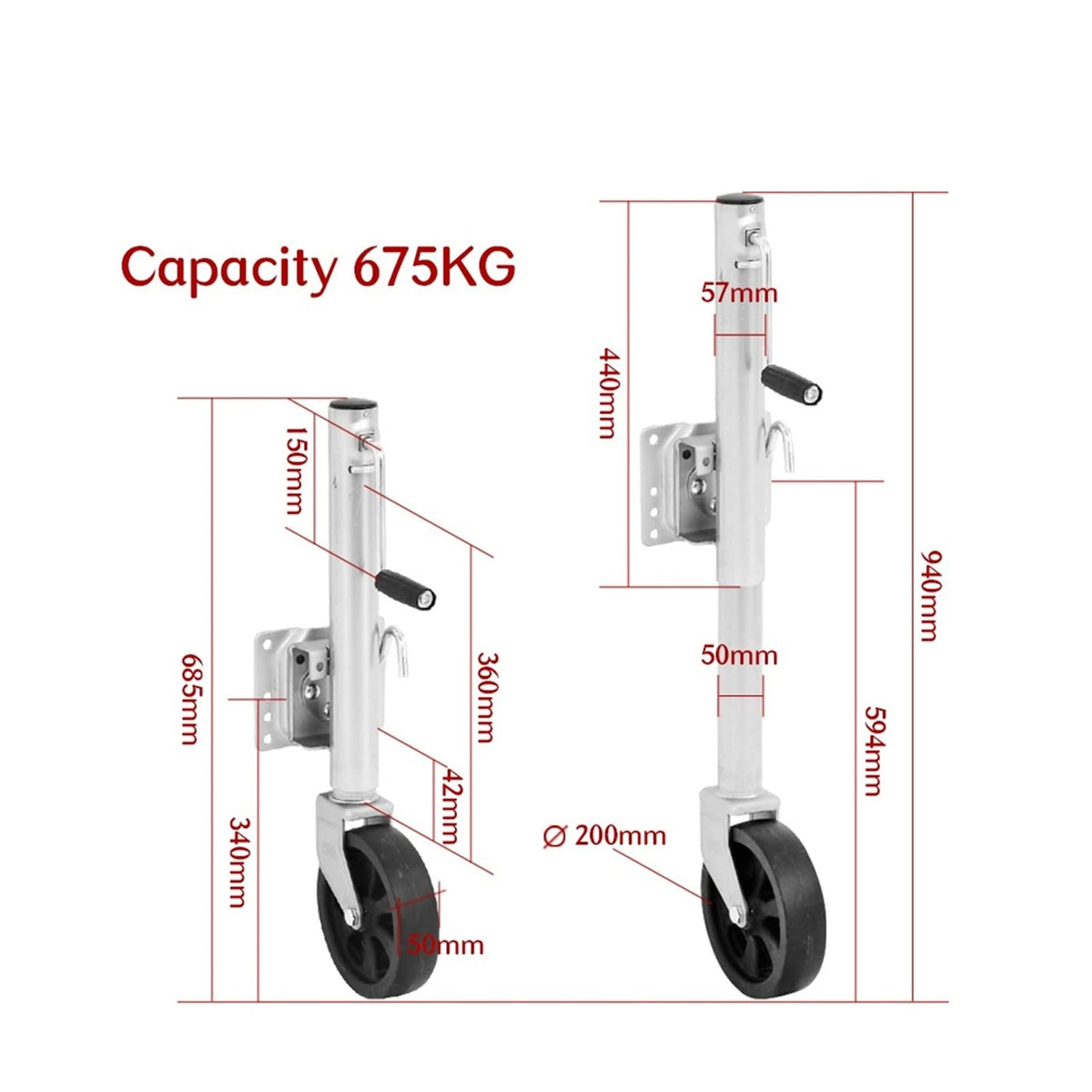 8 Inch Solid Swivel RV Trailer Jack E191092