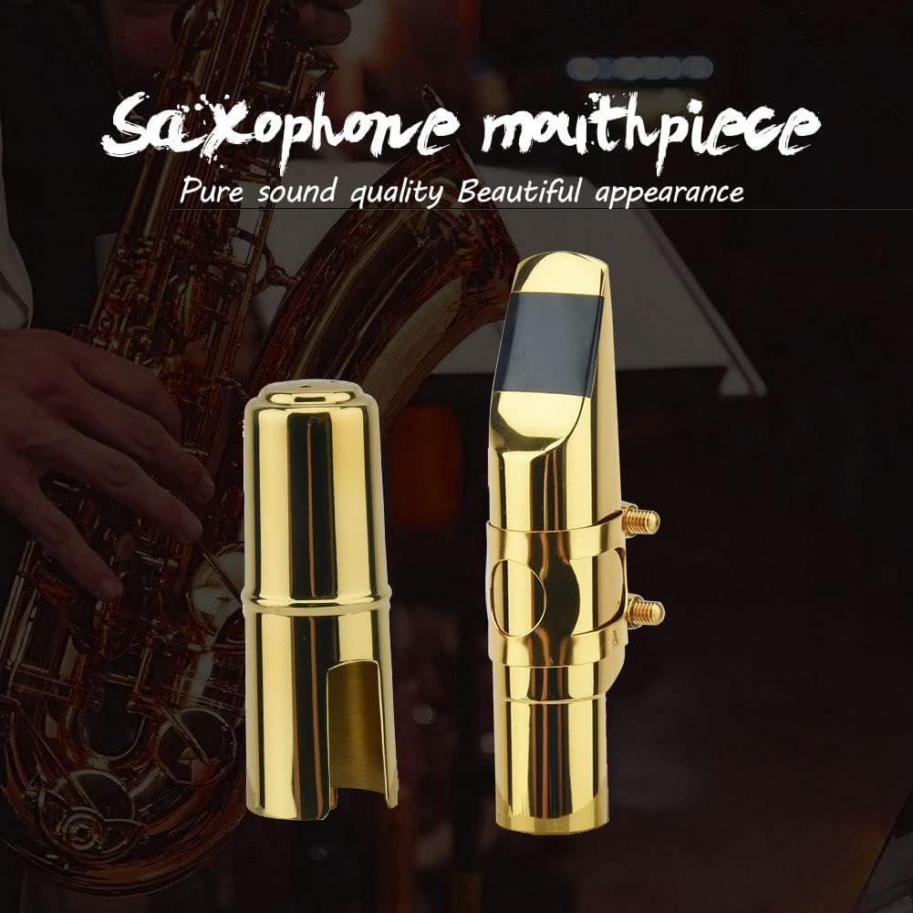 Alto Sax Saxophone Mouthpiece with Cap & Ligatures Brass Metal 5C G9102