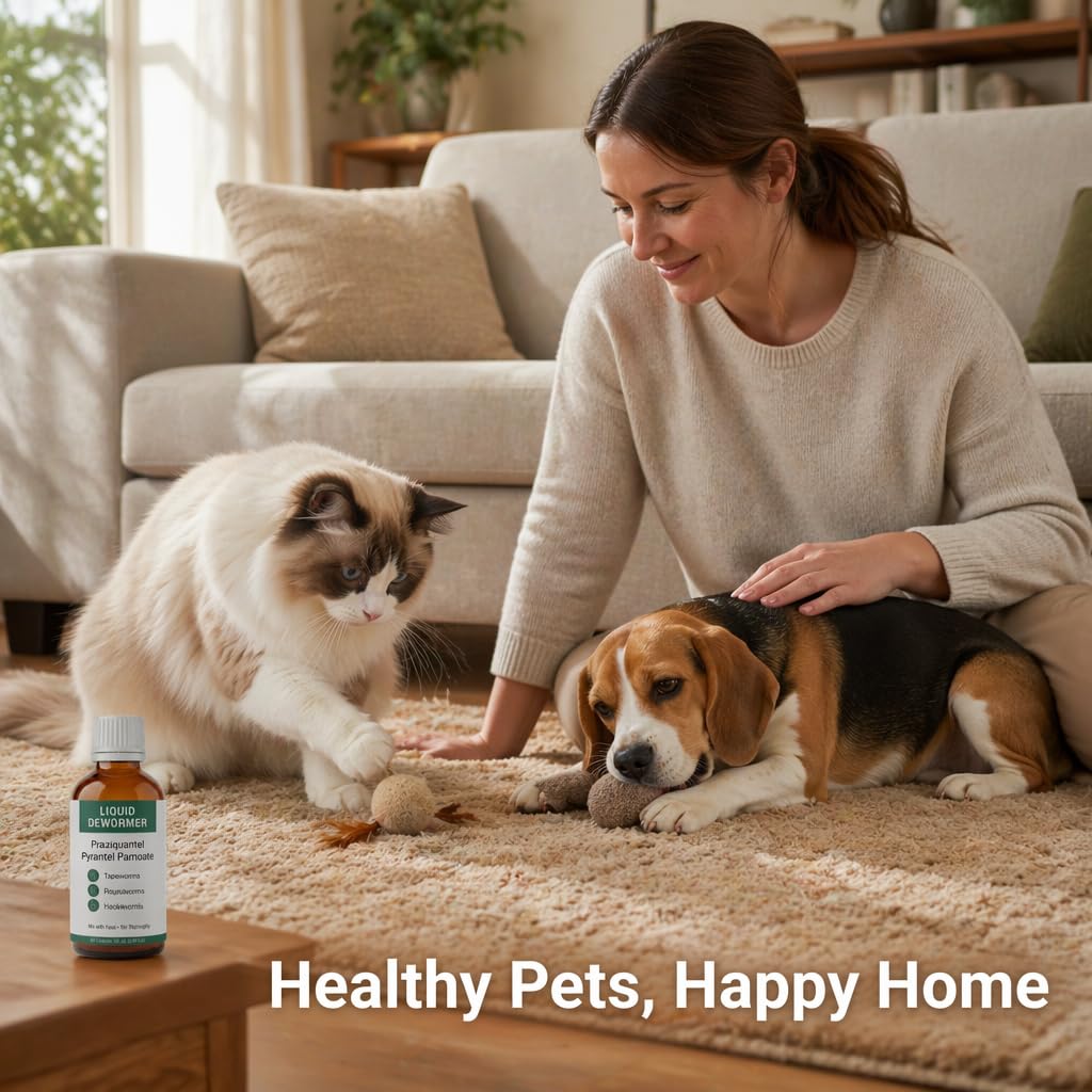 Liquid Dewormer, Praziquantel & Pyrantel Pamoate, 3.38 fl oz O951