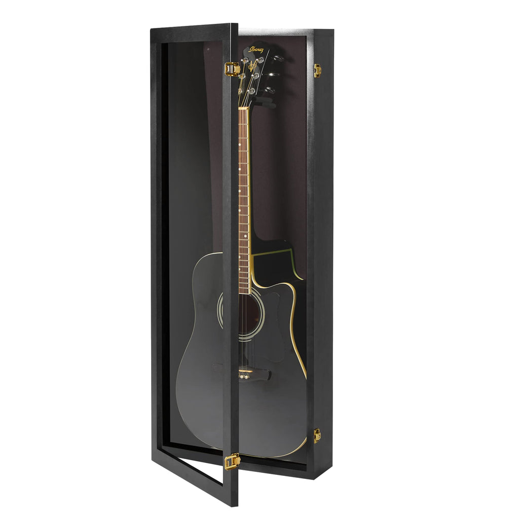 Acoustic Guitar Display Case Wall Mount Black X59475
