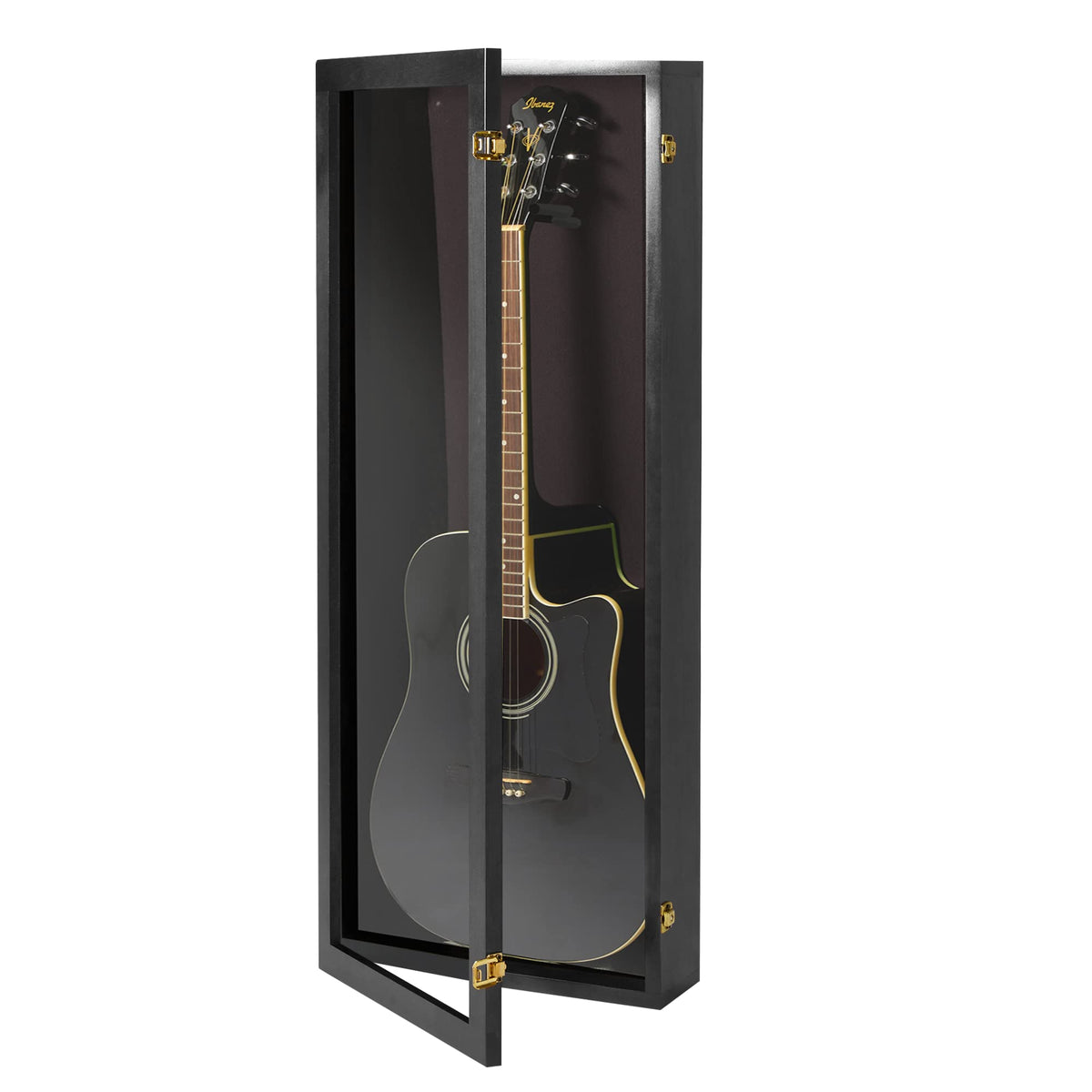 Acoustic Guitar Display Case Wall Mount Black X59475