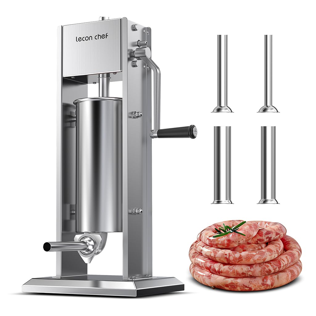 Manual Sausage Stuffer 11lbs/5L Vertical 4 Tubes B19909