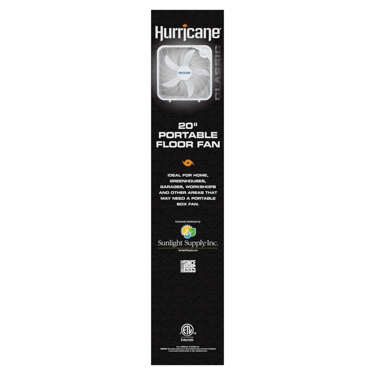 Black 3 Speed 20in Floor Box Fan R93059