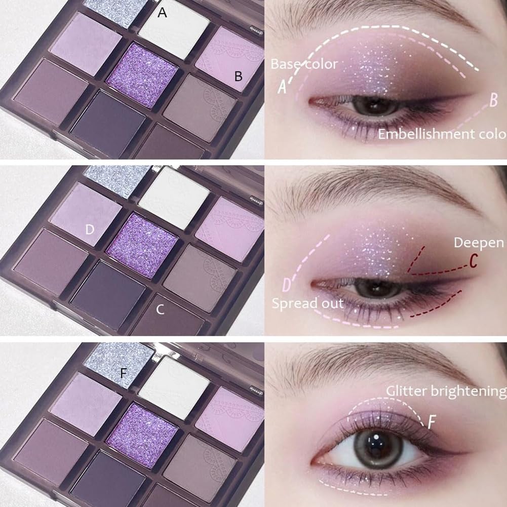 Dark Purple Plum Lavender Mauve Smoky Eyeshadow Palette N843832