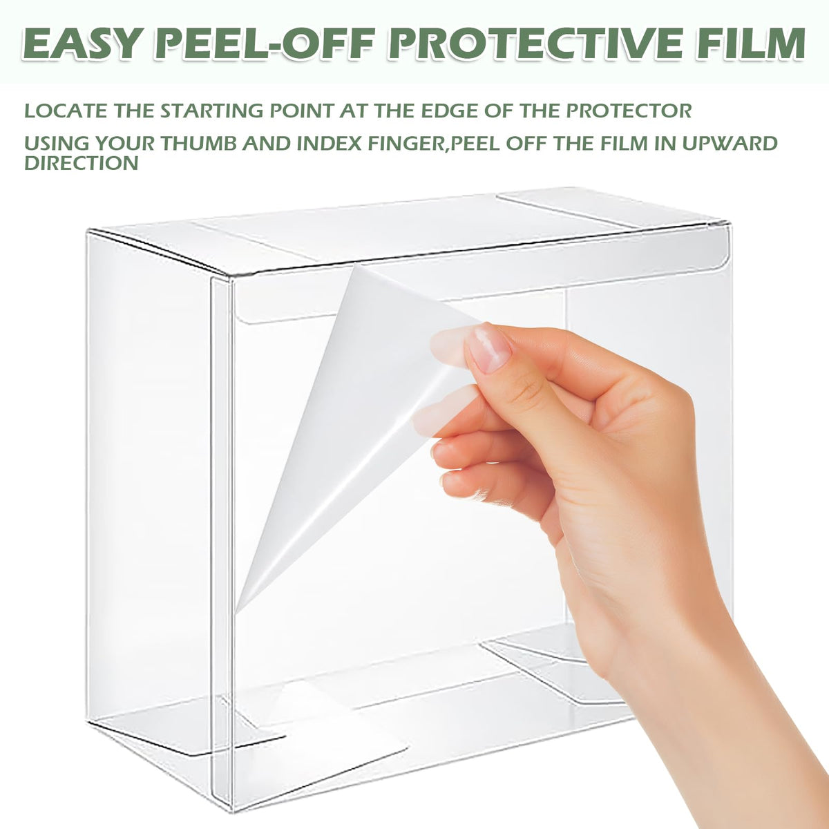12 Pack Clear PET Plastic Display Storage Case 7.6 x 6.6 x 3.5 Inches X331