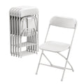 6 Pack White Plastic Folding Chair with Steel Frame C13200