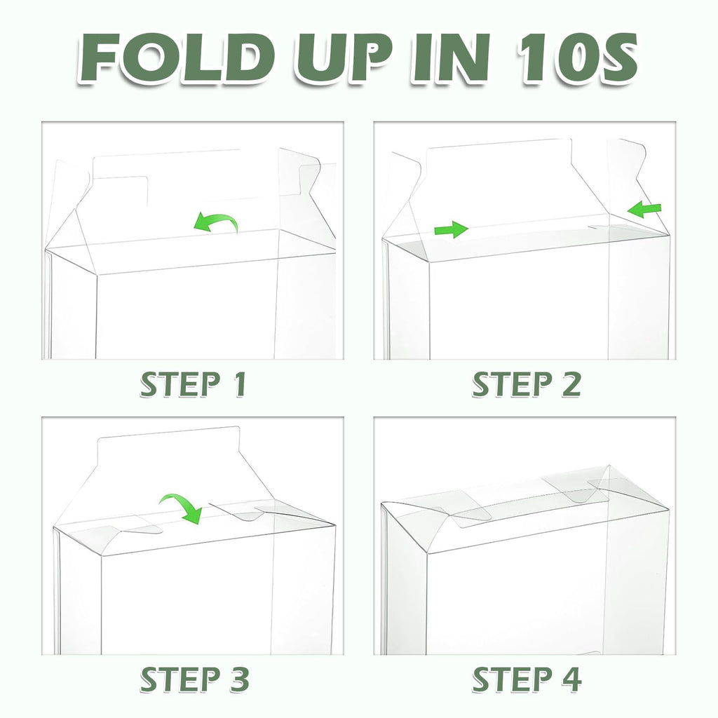 12 Pack Clear PET Plastic Display Storage Case 7.6 x 6.6 x 3.5 Inches X331
