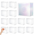 12 Pack Clear PET Plastic Display Storage Case 7.6 x 6.6 x 3.5 Inches X331