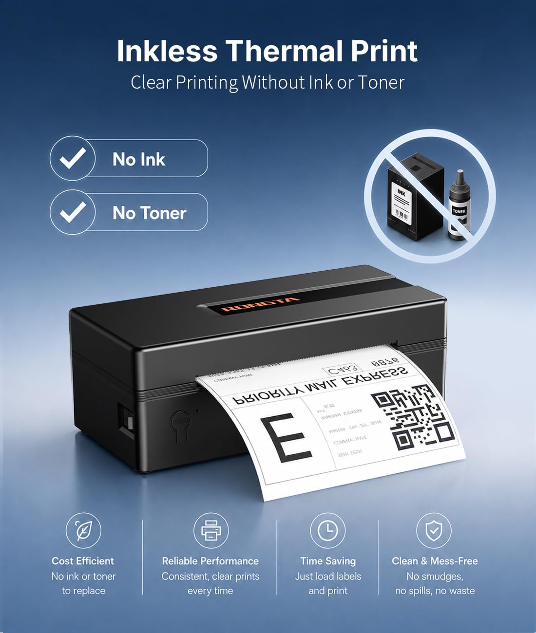 Bluetooth Thermal Shipping Label Printer O47395