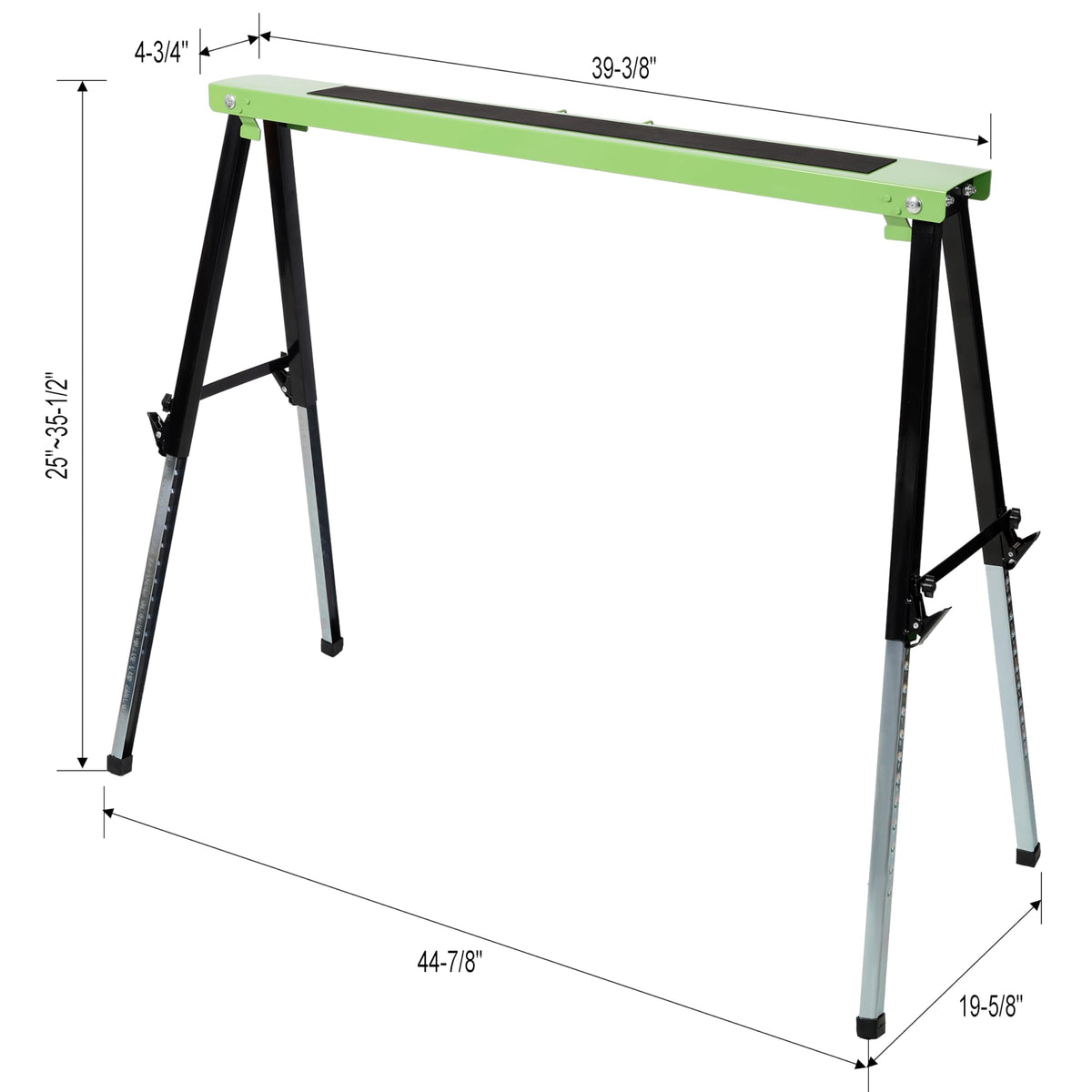 2-Pack Heavy-Duty Folding Sawhorses, 12-Position Adjustable, 660lbs Capacity T536817