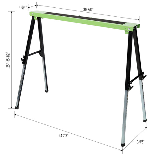 2-Pack Heavy-Duty Folding Sawhorses, 12-Position Adjustable, 660lbs Capacity T536817