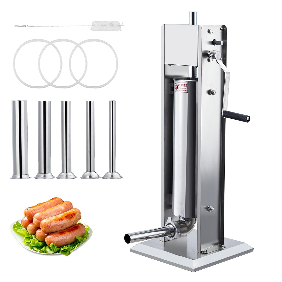 Heavy Duty Stainless Steel 15LBS Manual Sausage Stuffer Machine H1630