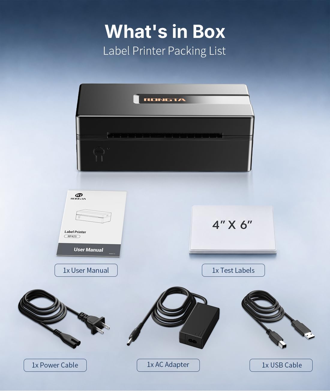Bluetooth Thermal Shipping Label Printer O47395
