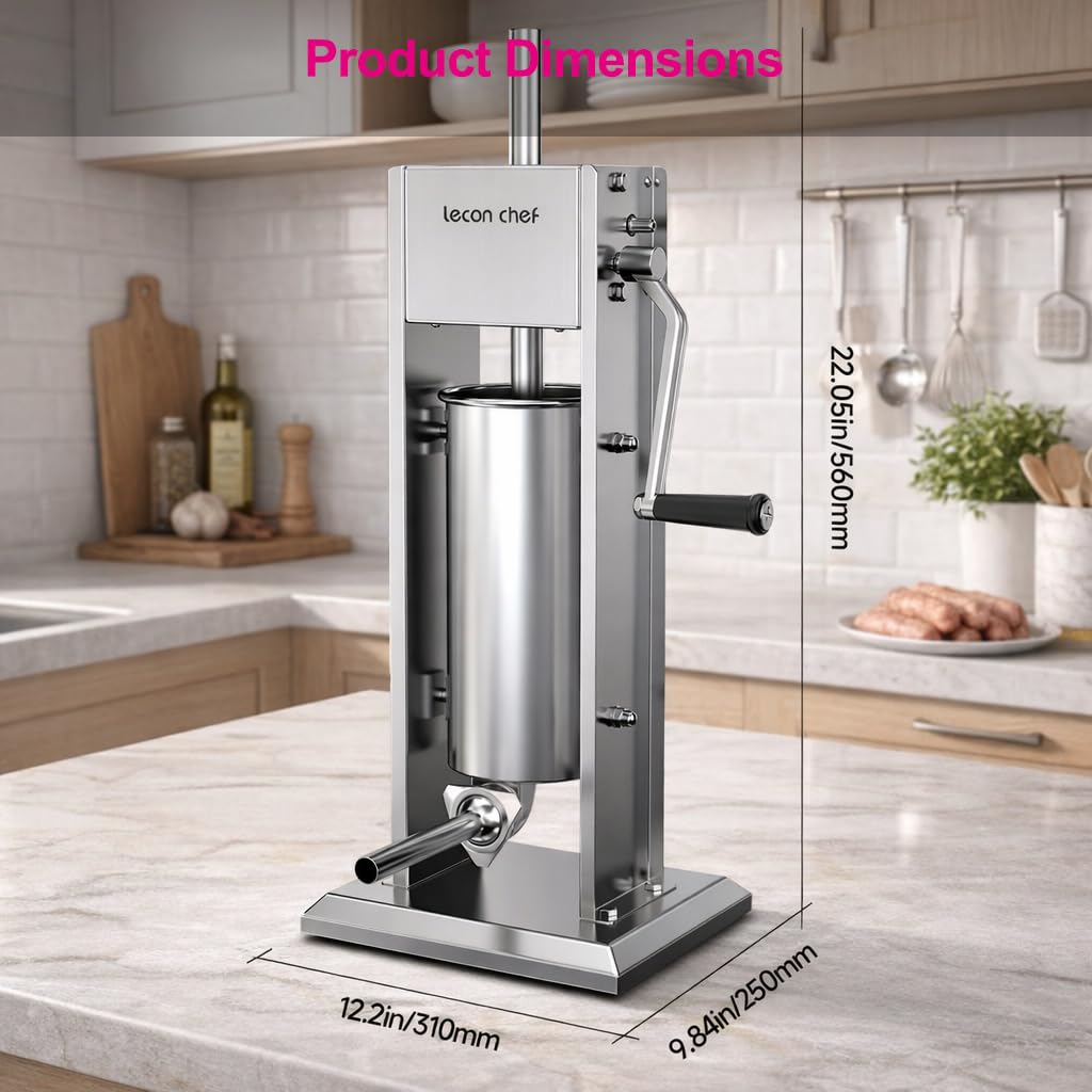 Manual Sausage Stuffer 11lbs/5L Vertical 4 Tubes B19909