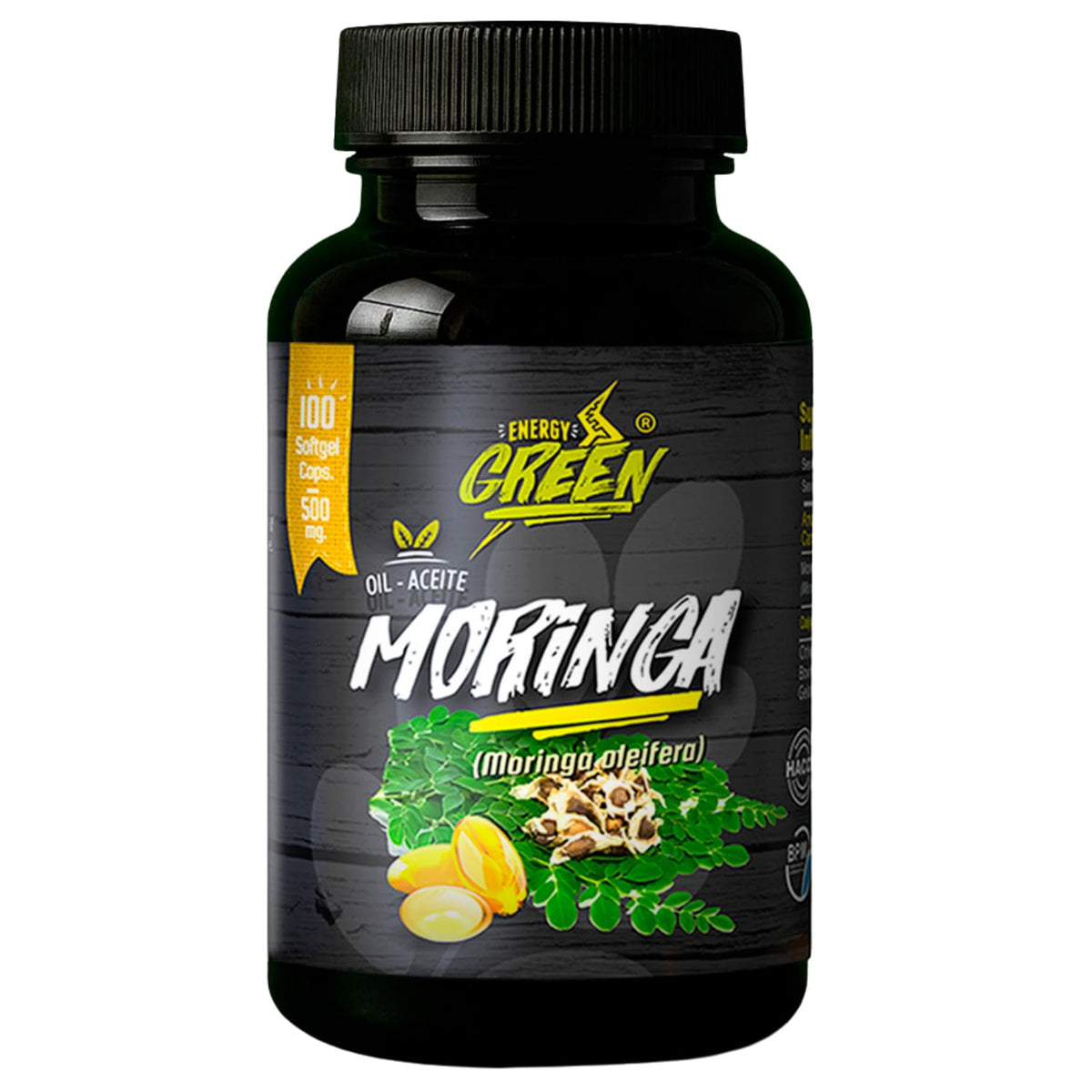 Moringa Seed Oil Softgels, Cold-Pressed, Vegan, 100 Softgels V719616