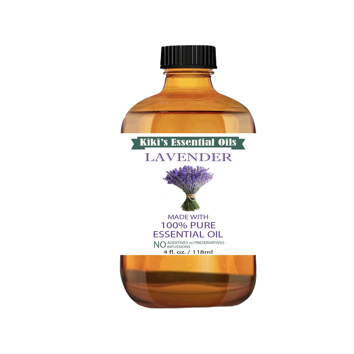 Lavender Essential Oil with Glass Dropper 4 Fl Oz O1706
