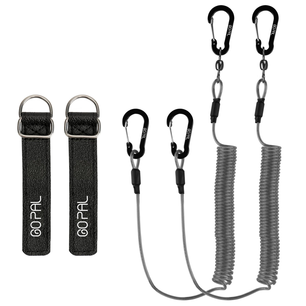 Heavy Duty Kayak Paddle Leash, Retractable Fishing Rod Tether, 2 Pack T4621