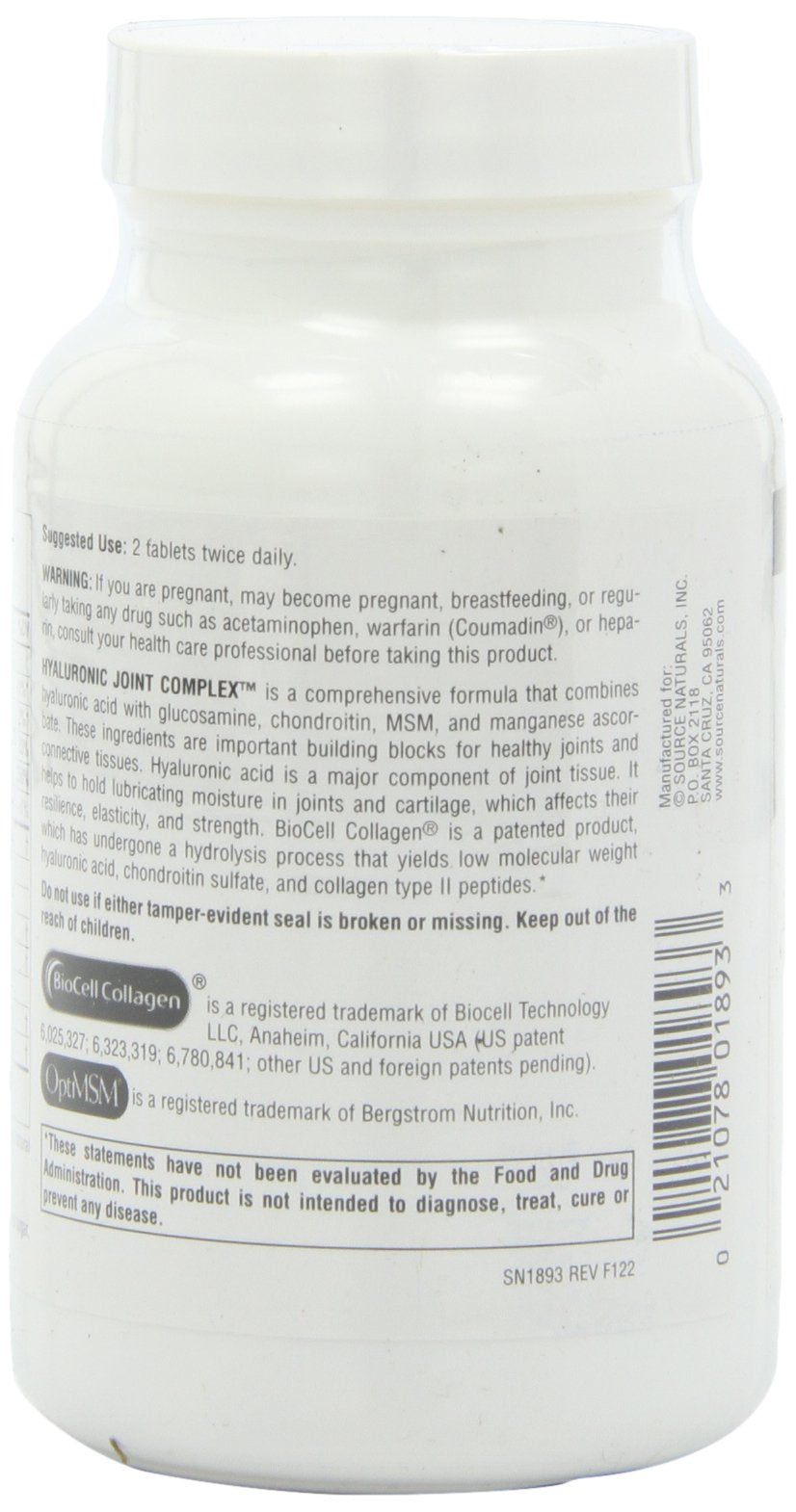 Hyaluronic Joint Complex 60 Tablets L65098