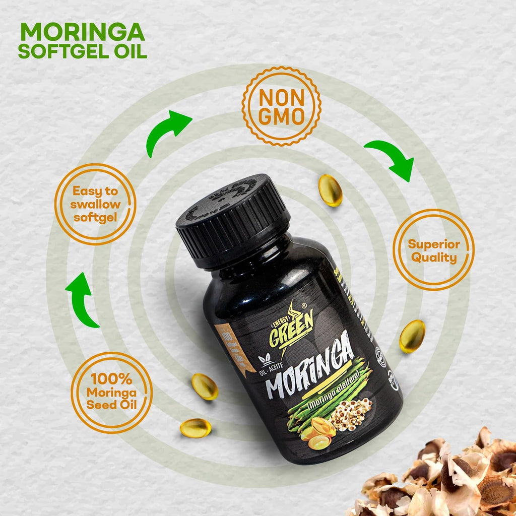 Moringa Seed Oil Softgels, Cold-Pressed, Vegan, 100 Softgels V719616