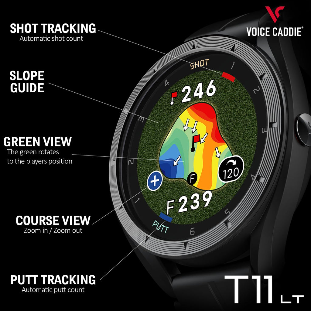 GPS Golf Watch with Green Undulation Slope Mode 1.2" Color Touchscreen Y65676