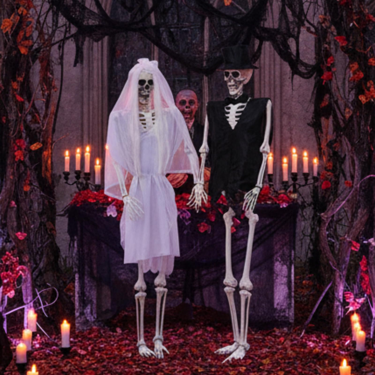 2 Set 5.4 Ft Posable Skeleton Decor L265312