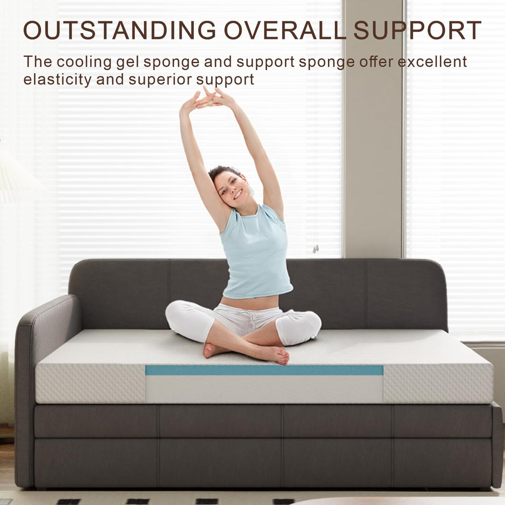 5 Inch Medium Firm Cooling Gel Memory Foam Twin Mattress F714590