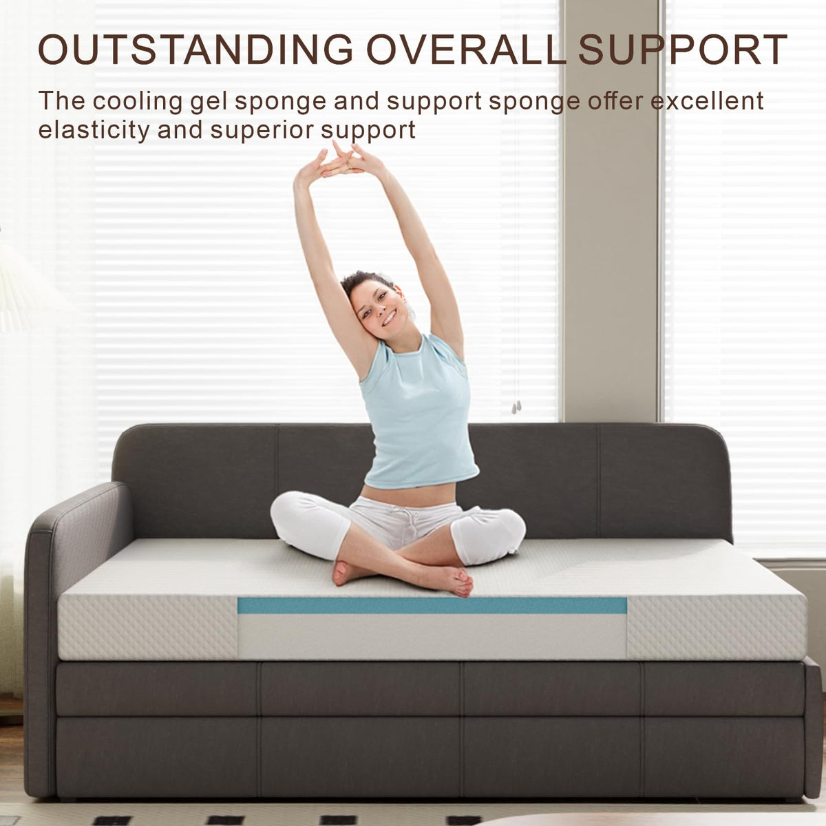 5 Inch Medium Firm Cooling Gel Memory Foam Twin Mattress F714590