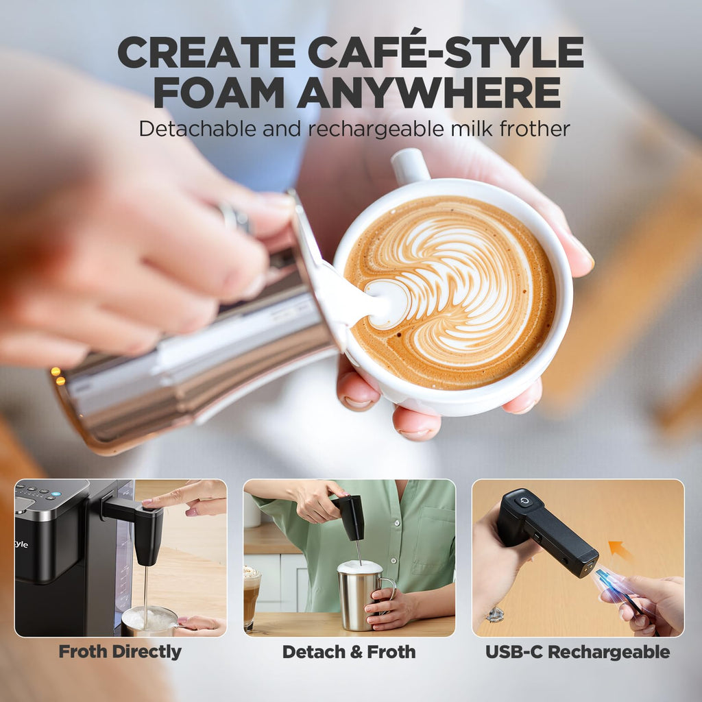Single Serve Coffee Maker with Milk Frother R617