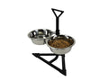 Double Feeder Corner High Stand with 2 x 1700 ml Stainless Steel Dishes A199