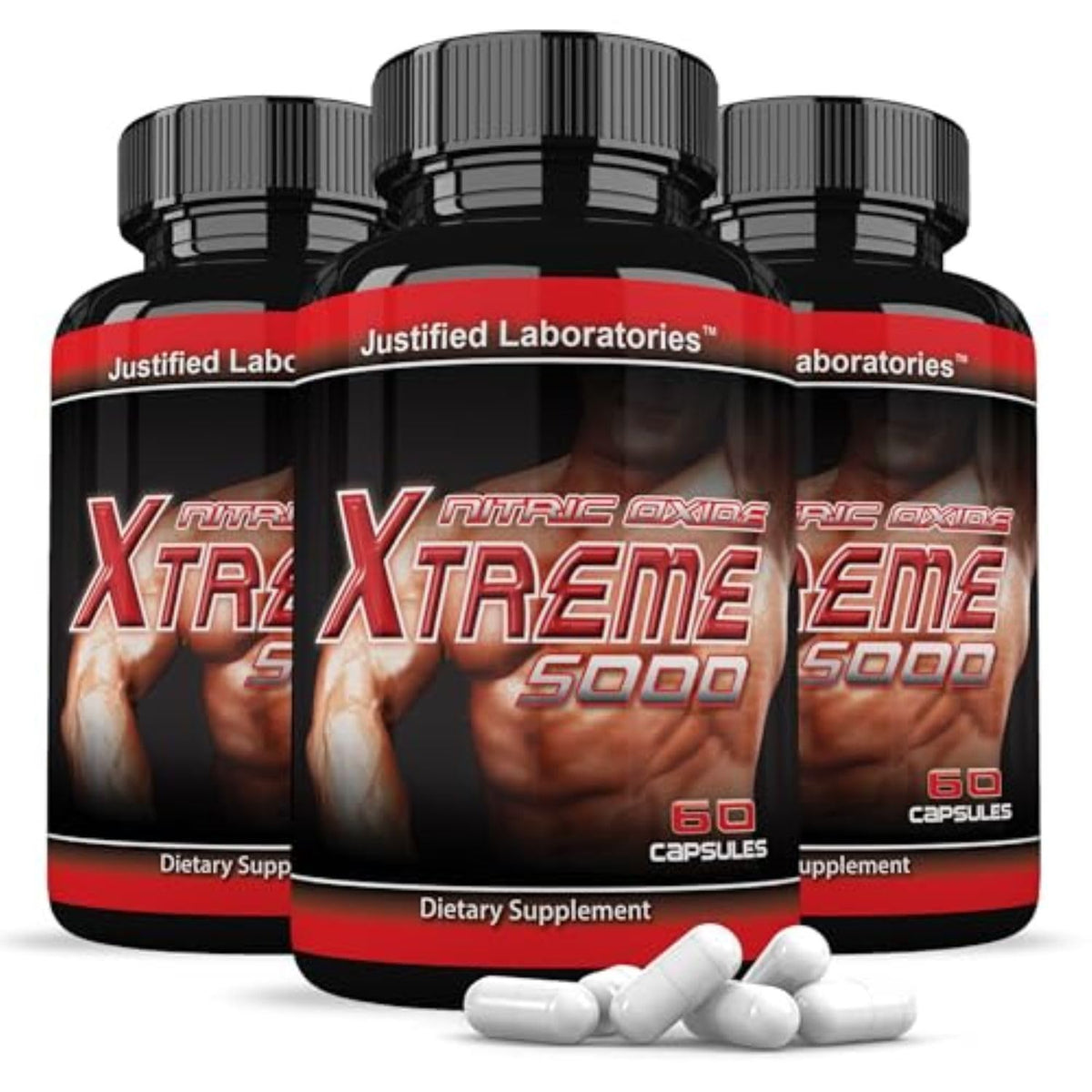 L-Arginine Men's Health Supplement 60 Capsules Pack of 3 B3688