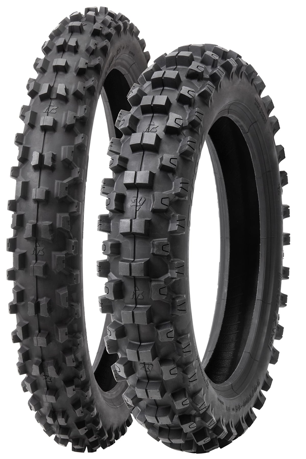 Soft Intermediate Terrain Front and Rear Tire Set 70/100x17 90/100x14 Motocross Tires G66032