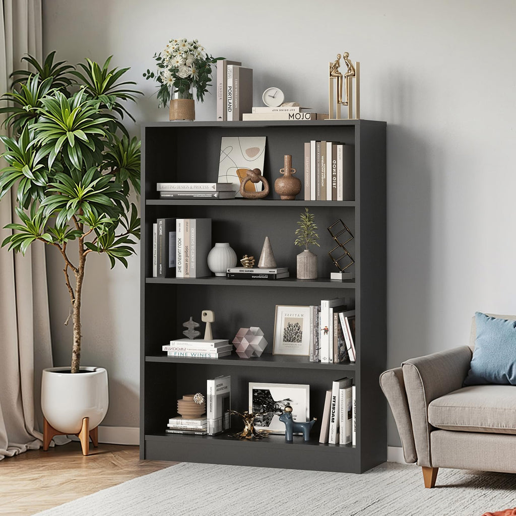 48 Inch 4-Shelf Wood Bookcase C9219